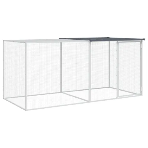 Kavez za kokoši s krovom antracit 203x98x90 cm pocinčani čelik - Antracit 203 x 98 x 90 cm Antracit 203 x 98 x 90 cm Cijena