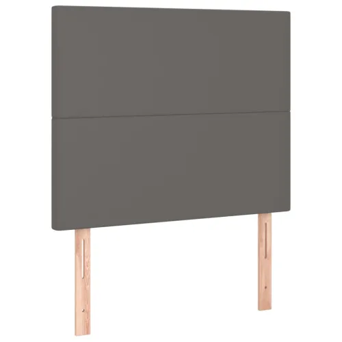 Boxspring - Krevet s oprugama i madracem sivi 80 x 200 cm od umjetne kože - Siva 80 x 200 cm Gladak dizajn Cijena