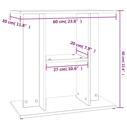 Stalak za akvarij bijeli 60 x 30 x 60 cm od konstruiranog drva - Bijela 60 x 30 x 60 cm Cijena