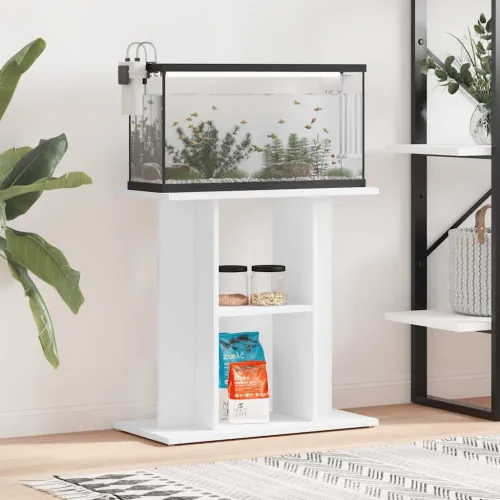 Stalak za akvarij bijeli 60 x 30 x 60 cm od konstruiranog drva - Bijela 60 x 30 x 60 cm Cijena