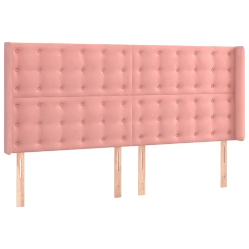 LED uzglavlje ružičasto 183x16x118/128 cm baršunasto - Ružičasta 183 x 16 x 118/128 cm Cijena