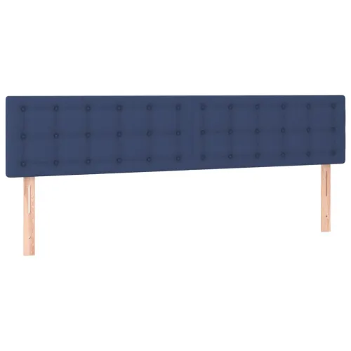 Krevet box spring s madracem LED plavi 180x200 cm od tkanine - Plava 180 x 200 cm gumbi Cijena