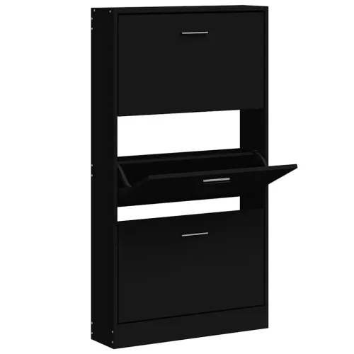 Ormarić za cipele crni 59x17x108 cm od konstruiranog drva - Crna 1 108 cm 1 Cijena