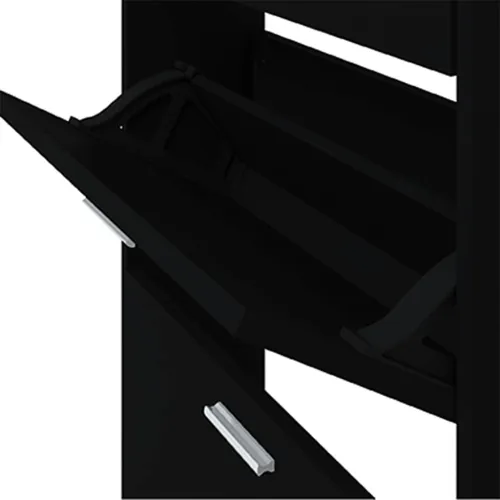 Ormarić za cipele crni 59x17x108 cm od konstruiranog drva - Crna 1 108 cm 1 Cijena
