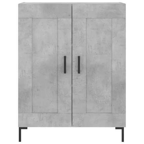 Visoka komoda siva betona 69,5x34x180 cm od konstruiranog drva - Beton siva 1 2 drvena vrata Cijena