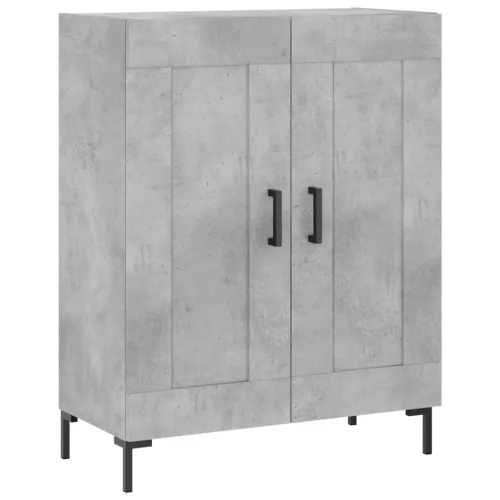 Visoka komoda siva betona 69,5x34x180 cm od konstruiranog drva - Beton siva 1 2 drvena vrata Cijena