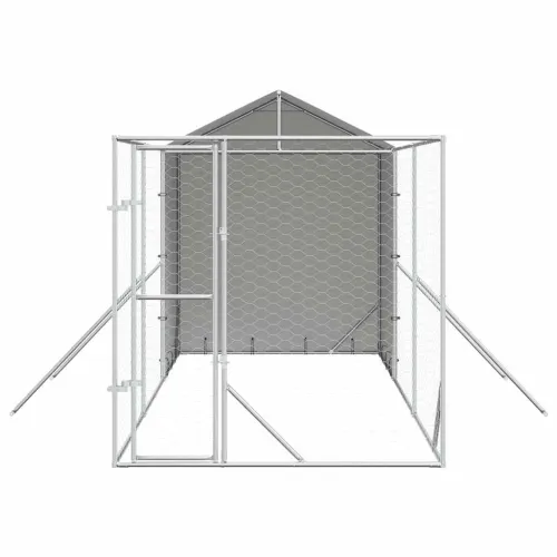 Vanjski kavez za pse s krovom srebrni 2x6x2,5 m pocinčani čelik - 2 x 6 x 2.5 m Cijena