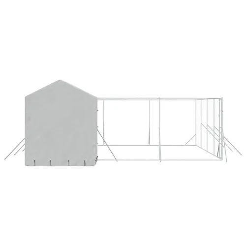 Vanjski kavez za pse s krovom srebrni 10x6x2,5m pocinčani čelik - 10 x 6 x 2.5 m Cijena