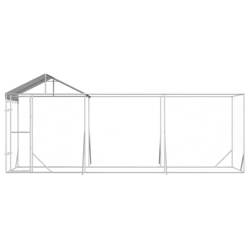 Vanjski kavez za pse s krovom srebrni 6x2x2,5 m pocinčani čelik - 6 x 2 x 2.5 m Cijena