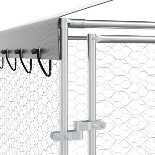Vanjski kavez za pse s krovom srebrni 3x3x2,5 m pocinčani čelik - 3 x 3 x 2.5 m 1 Cijena
