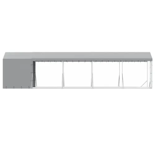 Vanjski kavez za pse s krovom srebrni 2x10x2,5m pocinčani čelik - 2 x 10 x 2.5 m Cijena