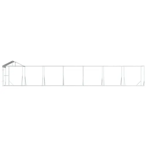 Vanjski kavez za pse s krovom srebrni 14x2x2,5m pocinčani čelik - 14 x 2 x 2.5 m Cijena