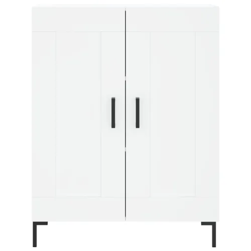 Visoka komoda bijela 69,5x34x180 cm konstruirano drvo - Bijela 1 2 drvena vrata Cijena