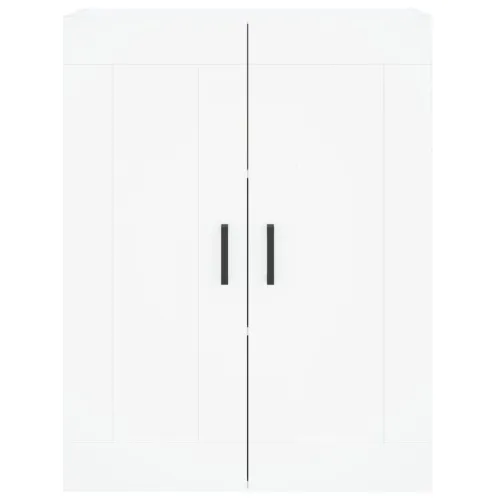 Visoka komoda bijela 69,5x34x180 cm konstruirano drvo - Bijela 1 2 drvena vrata Cijena