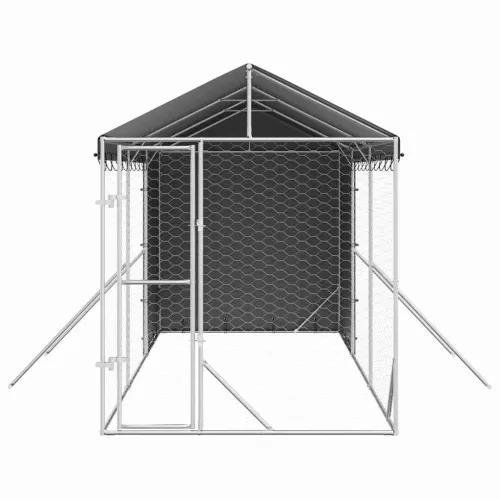 Vanjski kavez za pse s krovom srebrni 2x6x2,5 m pocinčani čelik - 2 x 6 x 2.5 m Cijena