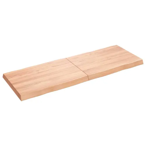 Stolna ploča svjetlosmeđa 140x50x(2-6) cm obrađena hrastovina - Svjetlosmeđa 140 x 50 x 6 cm Cijena