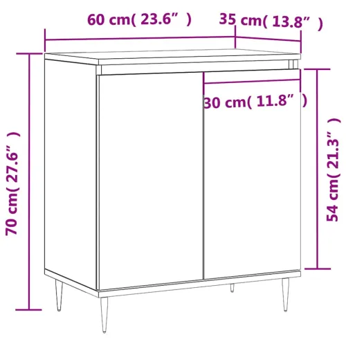 Komoda siva boja betona 60x35x70 cm od konstruiranog drva - Beton siva 1 Cijena