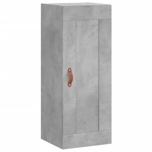 Visoka komoda siva betona 34,5x34x180 cm od konstruiranog drva - Beton siva 1 1 drvena vrata Cijena