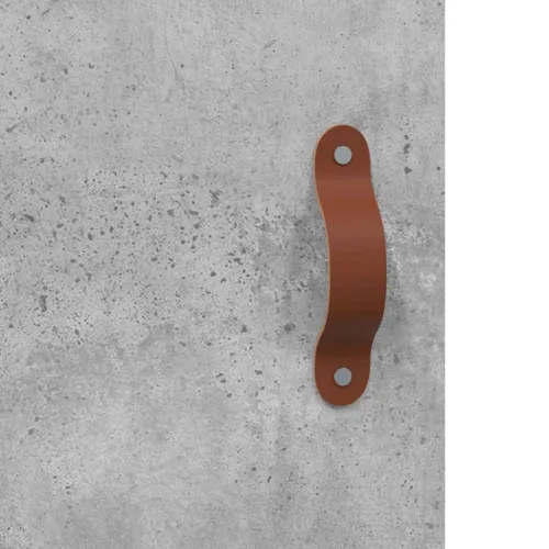 Visoka komoda siva betona 34,5x34x180 cm od konstruiranog drva - Beton siva 1 1 drvena vrata Cijena