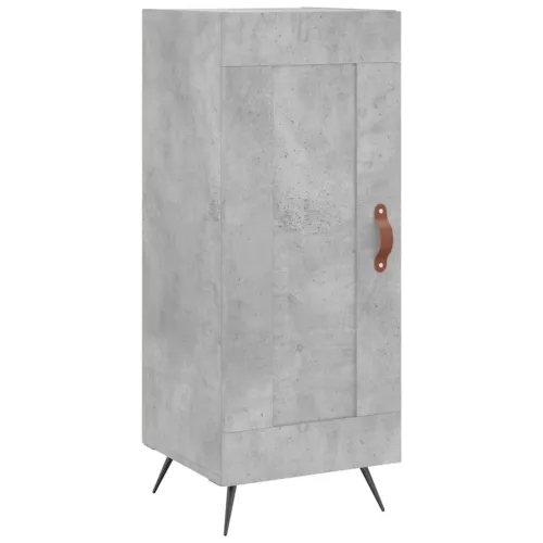 Visoka komoda siva betona 34,5x34x180 cm od konstruiranog drva - Beton siva 1 1 drvena vrata Cijena