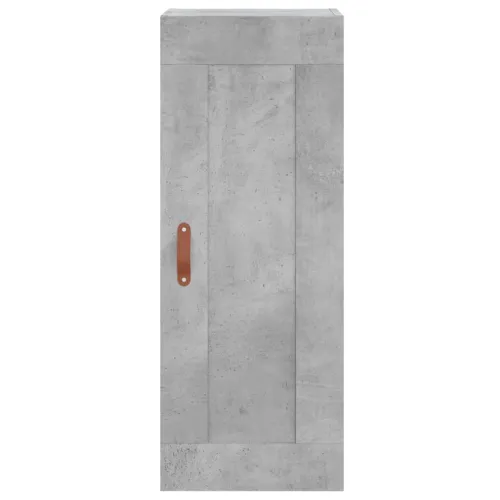 Visoka komoda siva betona 34,5x34x180 cm od konstruiranog drva - Beton siva 1 1 drvena vrata Cijena