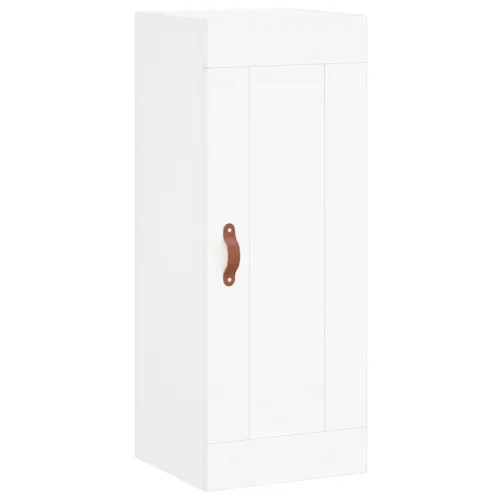 Visoka komoda bijeli 34,5x34x180 cm od konstruiranog drva - Bijela 1 1 staklena vrata Cijena