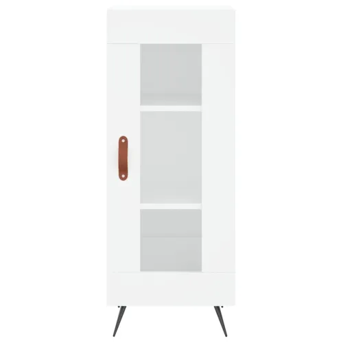 Visoka komoda bijeli 34,5x34x180 cm od konstruiranog drva - Bijela 1 1 staklena vrata Cijena