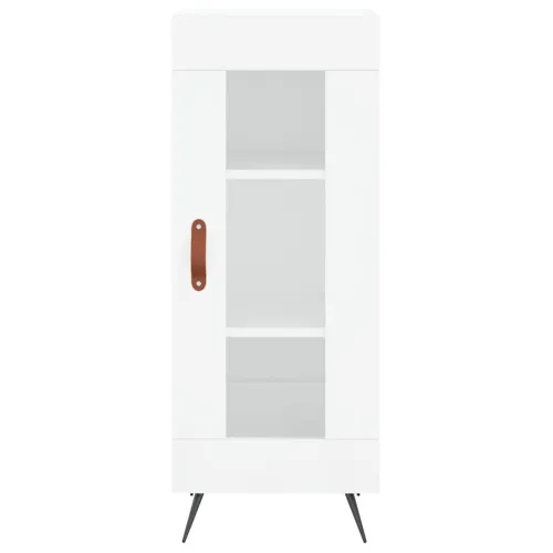 Visoka komoda sjajna bijela 34,5x34x180 cm konstruirano drvo - Visoko sjajno bijela 1 1 staklena vrata Cijena