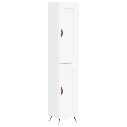 Visoka komoda bijeli 34,5x34x180 cm od konstruiranog drva - Bijela 1 1 drvena vrata Cijena