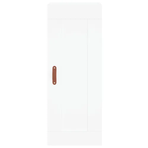 Visoka komoda bijeli 34,5x34x180 cm od konstruiranog drva - Bijela 1 1 drvena vrata Cijena