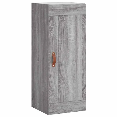 Visoka komoda siva sonome 34,5x34x180 cm od konstruiranog drva - Sivi hrast sonoma 1 1 drvena vrata Cijena
