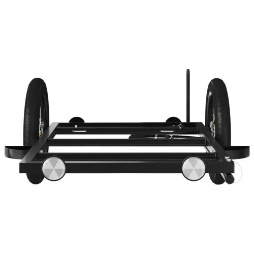 Prikolica za bicikl crna 122 x 53 x 28 cm željezna - 122 x 53 x 28 cm Cijena