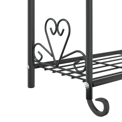 Stalak za cvijeće crni 56 x 30 x 96 cm čelični Cijena