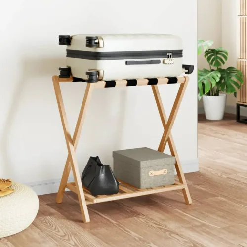 Stalak za prtljagu 68 x 38 x 58 cm od bambusa Cijena