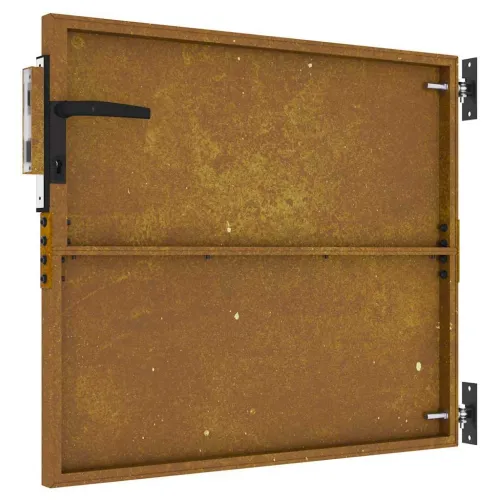 Dvorišna vrata - Vrtna vrata 85 x 75 cm od čelika COR-TEN - 85 x 75 cm 85 x 75 cm Rđa Cijena