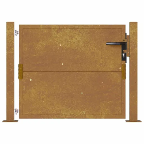 Dvorišna vrata - Vrtna vrata 100x100 cm Corten čelik - 100 x 100 cm Rđa Cijena