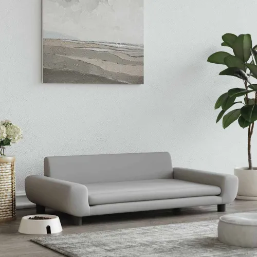 Krevet za pse svjetlosivi 100 x 54 x 33 cm baršunasti - Svjetlosiva 100 x 54 x 33 cm Cijena