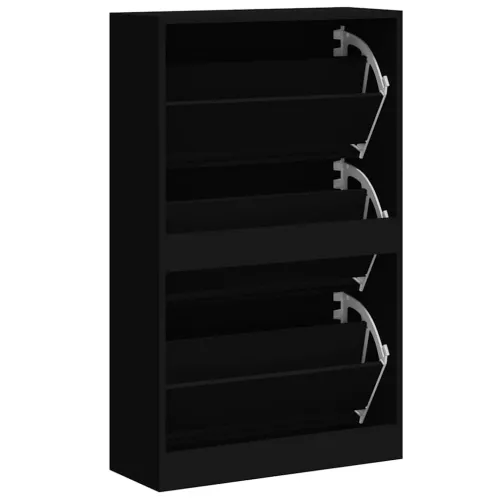 Ormarić za cipele crna 63x24x103 cm konstruirano drvo - Crna 63 x 24 x 103 cm Cijena