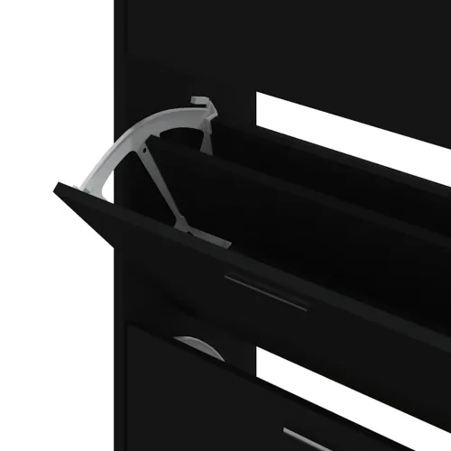 Ormarić za cipele crna 63x24x103 cm konstruirano drvo - Crna 63 x 24 x 103 cm Cijena