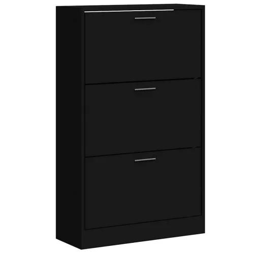 Ormarić za cipele crna 63x24x103 cm konstruirano drvo - Crna 63 x 24 x 103 cm Cijena