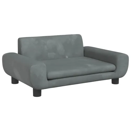 Krevet za pse tamnosivi 70 x 45 x 33 cm baršunasti - Tamno siva 70 x 45 x 33 cm Cijena