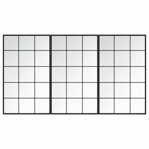 Zidna ogledala 3 kom crna 100x60 cm metalna - 100 x 60 cm (3 pcs) 1 100 x 60 cm (3 pcs) Cijena