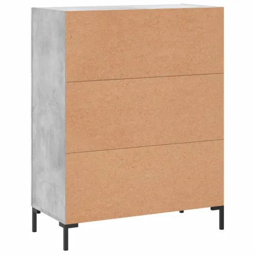 Komoda siva boja betona 69,5x34x90 cm od konstruiranog drva - Beton siva Cijena