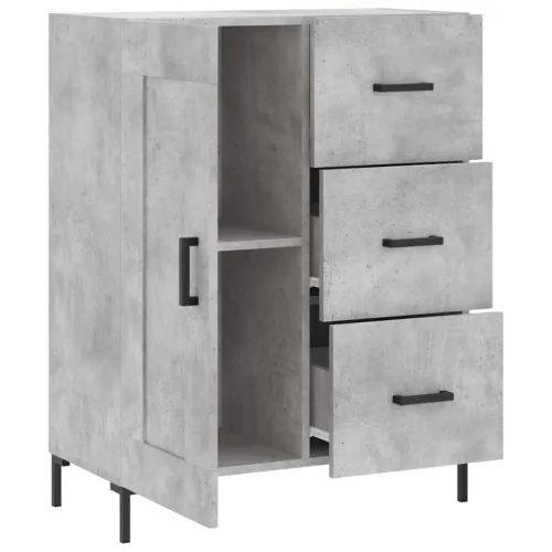 Komoda siva boja betona 69,5x34x90 cm od konstruiranog drva - Beton siva Cijena