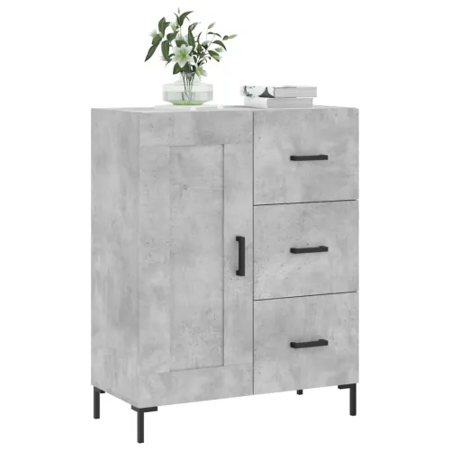 Komoda siva boja betona 69,5x34x90 cm od konstruiranog drva - Beton siva Cijena