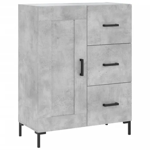 Komoda siva boja betona 69,5x34x90 cm od konstruiranog drva - Beton siva Cijena