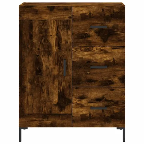 Komoda boja dimljenog hrasta 69,5x34x90 cm konstruirano drvo - Dimljeni hrast Cijena