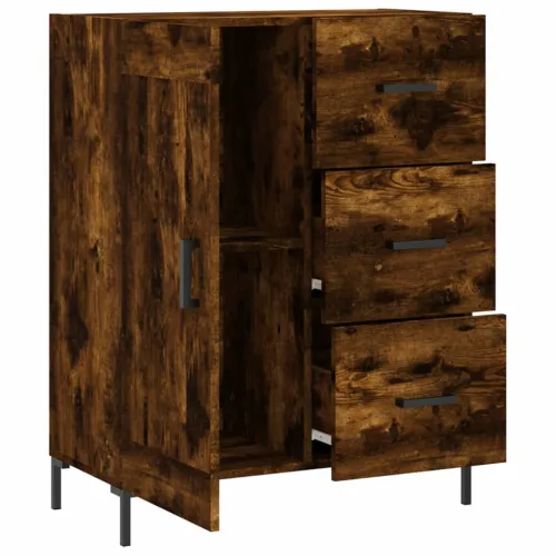 Komoda boja dimljenog hrasta 69,5x34x90 cm konstruirano drvo - Dimljeni hrast Cijena
