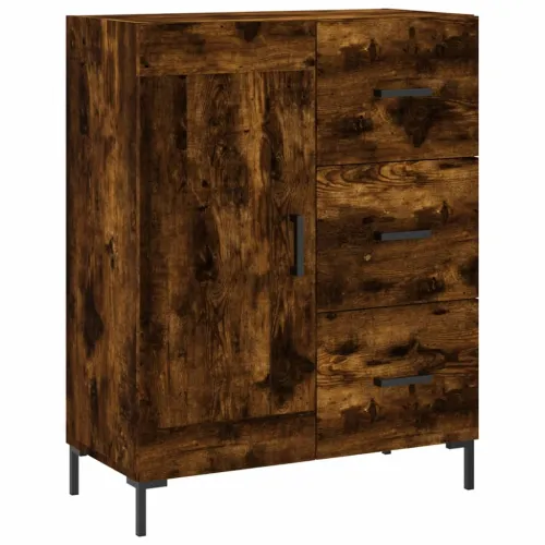 Komoda boja dimljenog hrasta 69,5x34x90 cm konstruirano drvo - Dimljeni hrast Cijena