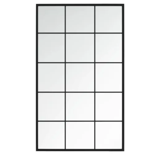 Zidna ogledala 4 kom crna 100x60 cm metalna Cijena